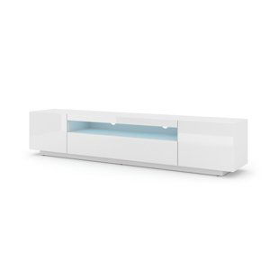 ARTBm TV stolek AURA 200 | bílý - bílý lesk Variant: s LED osvětlením