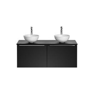 ArtCom Koupelnová skříňka s umyvadlem a deskou SANTA FE Black DU120/1 | 120 cm