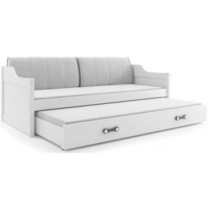 BMS Dětská postel s přistýlkou DAWID | bílá 80 x 190 cm Barva: Bílá