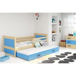 BMS Dětská postel s přistýlkou RICO 2 | borovice 80 x 190 cm Barva: Modrá