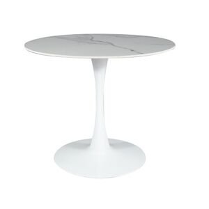 Signal Jídelní stůl ESPERO Barva: bílá / mramorový efekt bílá
