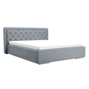 ArtIdz Čalouněná manželská postel DANIELLE s výklopným roštem | šedá 160 x 200 cm