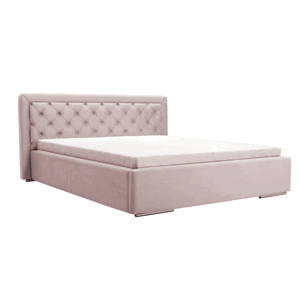 ArtIdz Čalouněná manželská postel DANIELLE | růžová 160 x 200 cm