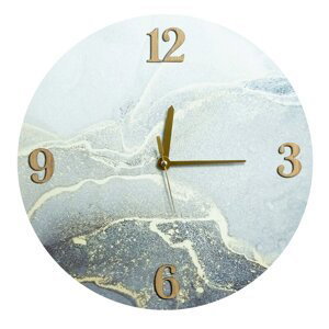 ArtFir Dekorativní hodiny 30 | stříbrná 60 cm