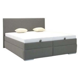 Čalouněná postel Rory 160x200, šedá, bez matrace, přední výklop