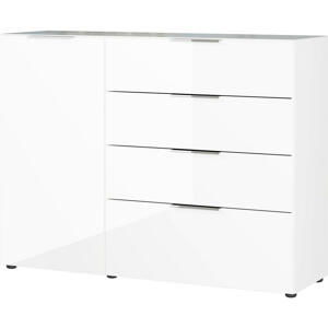 Premium Living ŠIROKÁ KOMODA, bílá, 134/102/42 cm