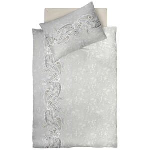 Fleuresse POVLEČENÍ, makosatén, šedá, bílá, 140/200 cm