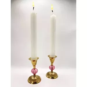 Sada - Zlaté mosazné svícny, Bílá
