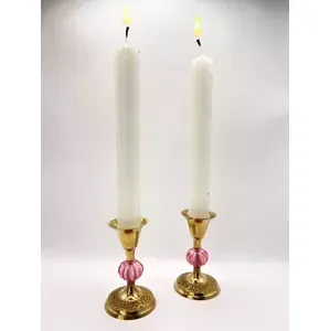 Sada - Zlaté mosazné svícny, Světle Růžová
