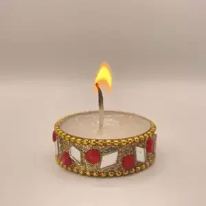 Dekorativní čajová svíčka - Zlatá, A