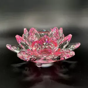 Křišťálové sklo - Lotosový květ Exclusive, Růžová