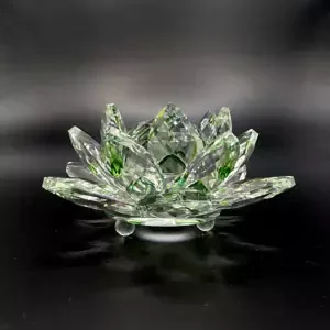 Křišťálové sklo - Lotosový květ Exclusive, Zelená