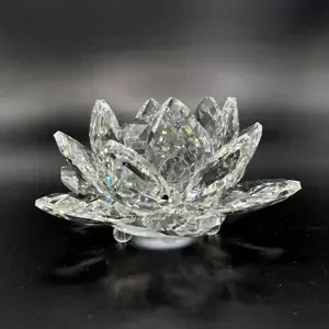 Křišťálové sklo - Lotosový květ Premium, Bílá