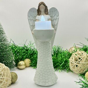 Dekorativní soška anděla Ariel se svíčkou 20 cm