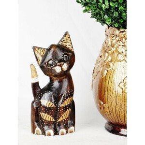 Dřevěná dekorace kočka - Andy