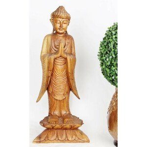 Dřevěná Socha - Stojící Buddha 40 cm