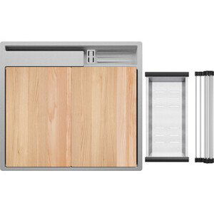 Kuchyňský dřez granitový jednokomorový bez odkapávače a prostoru pro příslušenství a desku Oslo 60 Pocket Multilevel + Dárek