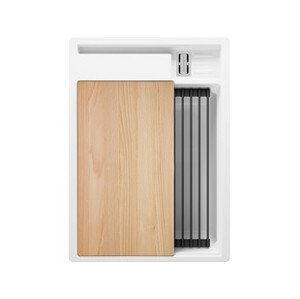 Kuchyňský dřez granitový jednokomorový bez odkapávače a prostoru pro příslušenství a desku Oslo 40 Pocket Multilevel + Dárek