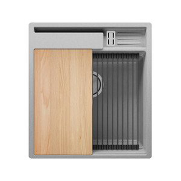 Kuchyňský dřez granitový jednokomorový bez odkapávače a prostoru pro příslušenství a desku Oslo 50 Pocket Multilevel + Dárek