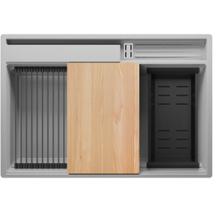 Kuchyňský dřez granitový jednokomorový bez odkapávače a prostoru pro příslušenství a desku Oslo 80 Pocket  Multilevel+ Dárek