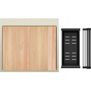 Kuchyňský dřez granitový jednokomorový s vnitřním odkapávačem Step a největší komorou MAX Oslo 60 Multilevel + Dárek