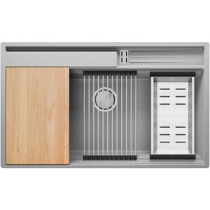 Kuchyňský dřez granitový jednokomorový bez odkapávače a prostoru pro příslušenství a desku Oslo 90 Pocket  Multilevel + Dárek