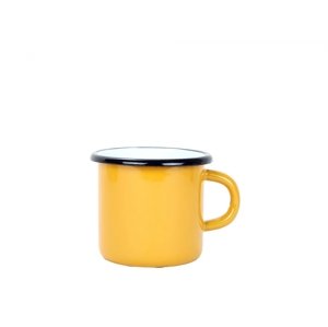 Smaltovaný hrnek 8 cm/0,35l hořčicový, vyrobeno pro BELIS/SFINX