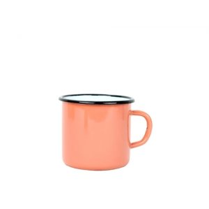 Smaltovaný hrnek 8 cm/0,35l korálový, vyrobeno pro BELIS/SFINX
