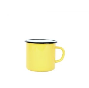 Smaltovaný hrnek 8 cm/0,35l žlutý, vyrobeno pro BELIS/SFINX