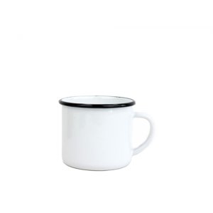 BELIS Smaltovaný hrnek 8 cm/0,35l, bílý