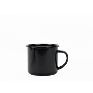 BELIS Smaltovaný hrnek 8 cm/0,35l, černý