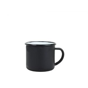 BELIS Smaltovaný hrnek 8 cm/0,35l, černý matný