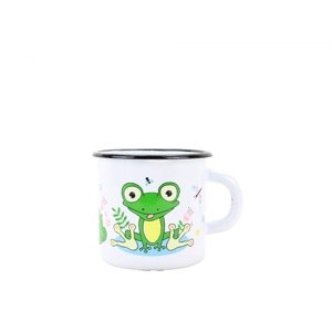 BELIS/SFINX Smaltovaný hrnek DĚTSKÝ 8cm/ 0,35l žabka