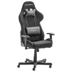 Dxracer HERNÍ ŽIDLE, plochá tkanina, černá