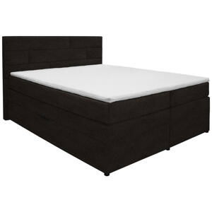 Carryhome POSTEL BOXSPRING, 180/200 cm, textil, tmavě hnědá - tmavě hnědá