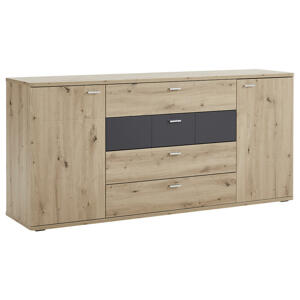 Xora SIDEBOARD, barvy grafitu, barvy dubu, 180/85/44 cm