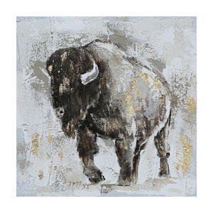 Monee OLEJOMALBA, zvířata, 55/55 cm - šedá, černá, barvy zlata, béžová