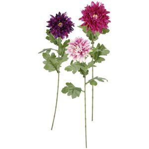 UMĚLÁ KVĚTINA chryzantéma 72 cm - fialová, růžová, šeříková