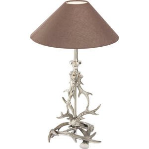 STOLNÍ LAMPA, 54 cm - hnědá, barvy stříbra