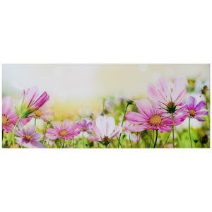 Monee OBRAZ NA SKLE, květiny, 125/50 cm - vícebarevná