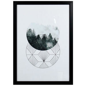 Monee UMĚLECKÝ TISK, krajina & příroda, 50/70 cm - zelená, černá, bílá
