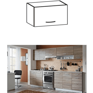 Skříňka do kuchyně CYRA NEW G0-50, horní, dub sonoma / bílá
