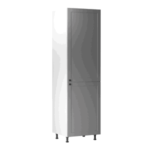 Skříňka na vestavěnou lednici, šedá matná / bílá, levá, LAYLA D60ZL