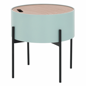 Příruční stolek MOSAI, neo mint / přírodní / černá