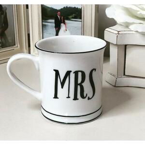 sass & belle Porcelánový hrnek Mr & Mrs 350 ml Varianta Mrs, černá barva, bílá barva, porcelán
