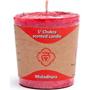 Milujeme Kameny Čakrová svíčka - Muladhara - 1. čakra