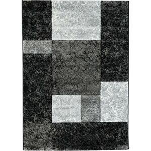 Koberce Breno Kusový koberec HAWAII 1330 Black, Šedá, Vícebarevné, 80 x 150 cm