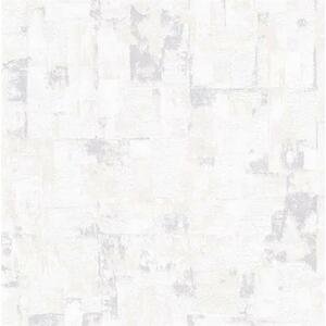 Vliesové tapety na zeď Finesse 10179-31, rozměr 10,05 m x 0,53 m, stěrkovaná omítkovina krémově bílá se stříbrnými odlesky, Erismann