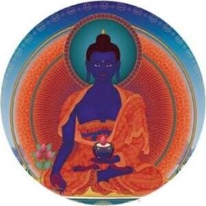 Milujeme Kameny Buddha medicíny a léčení - samolepka na sklo