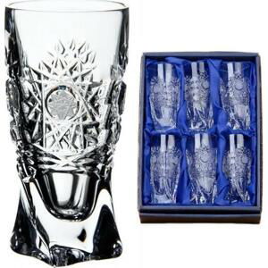 Onte Crystal Bohemia Crystal ručně broušené sklenice na destiláty Quadro 500pk 50 ml 6KS